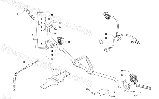 HANDLEBAR AND CONTROLS diagram