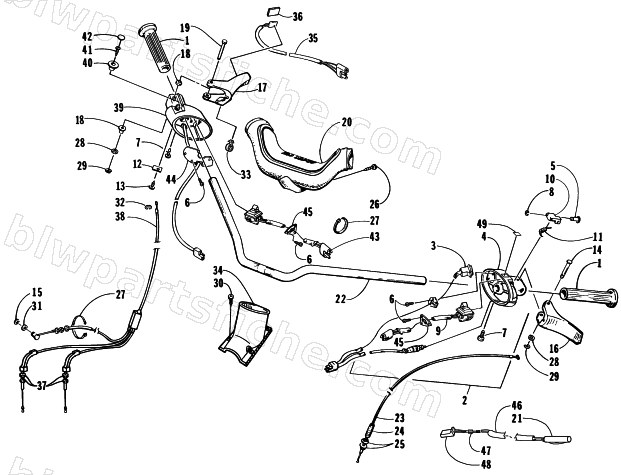 HANDLEBAR AND CONTROLS diagram