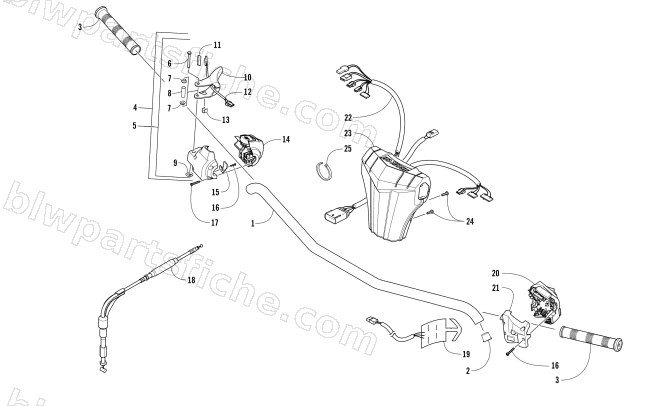 HANDLEBAR AND CONTROLS diagram