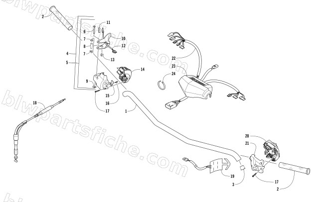 HANDLEBAR AND CONTROLS diagram