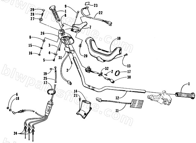 HANDLEBAR AND CONTROLS diagram