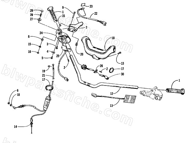 HANDLEBAR AND CONTROLS diagram