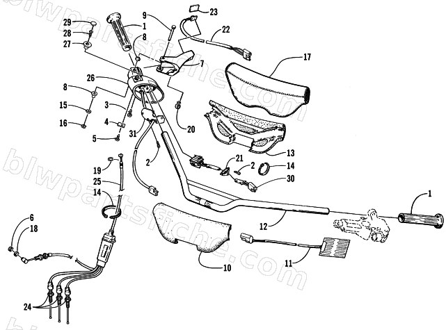 HANDLEBAR AND CONTROLS diagram