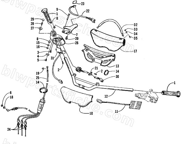 HANDLEBAR AND CONTROLS diagram