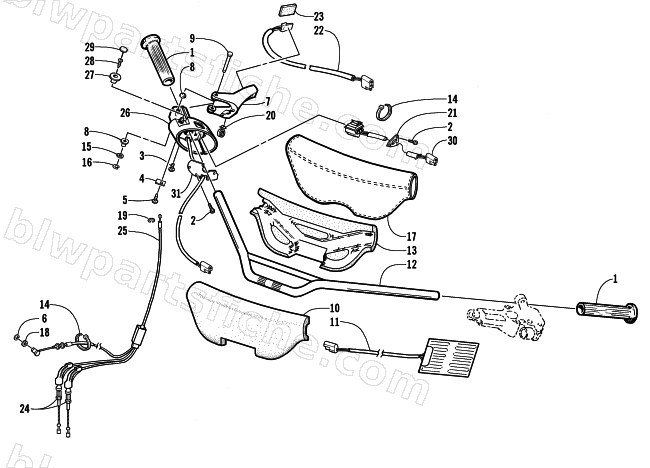 HANDLEBAR AND CONTROLS diagram