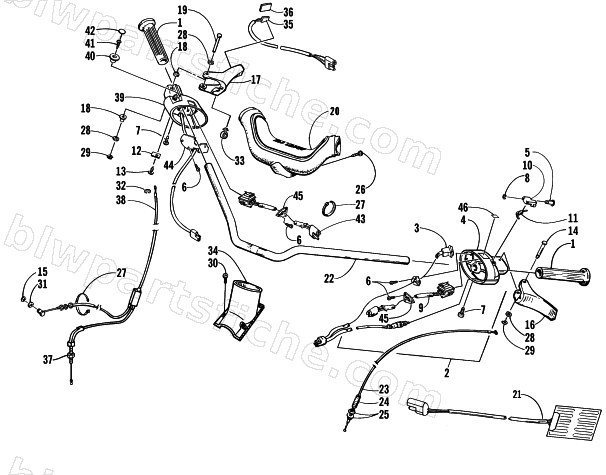 HANDLEBAR AND CONTROLS diagram