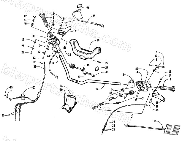 HANDLEBAR AND CONTROLS diagram