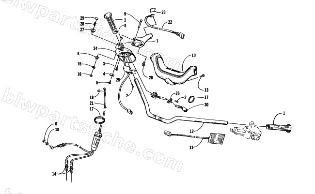 HANDLEBAR AND CONTROLS diagram