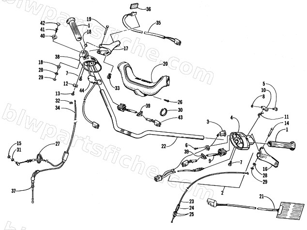 HANDLEBAR AND CONTROLS diagram