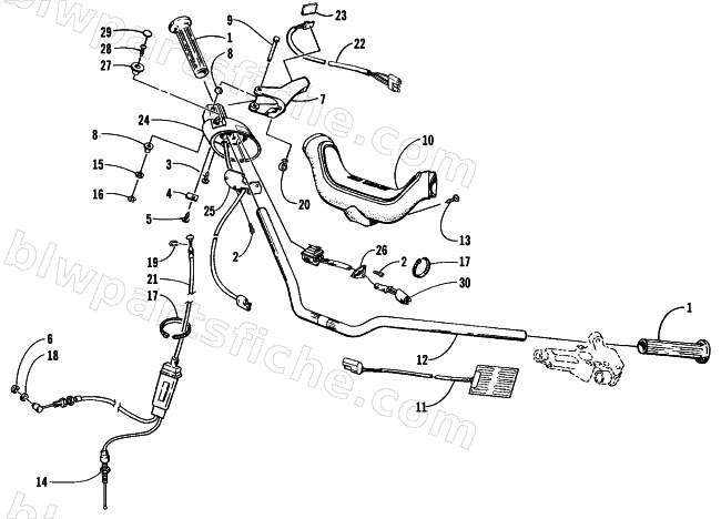 HANDLEBAR AND CONTROLS diagram