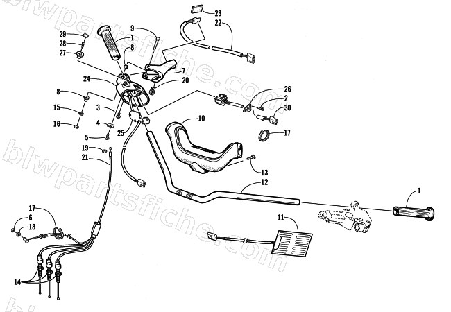 HANDLEBAR AND CONTROLS diagram