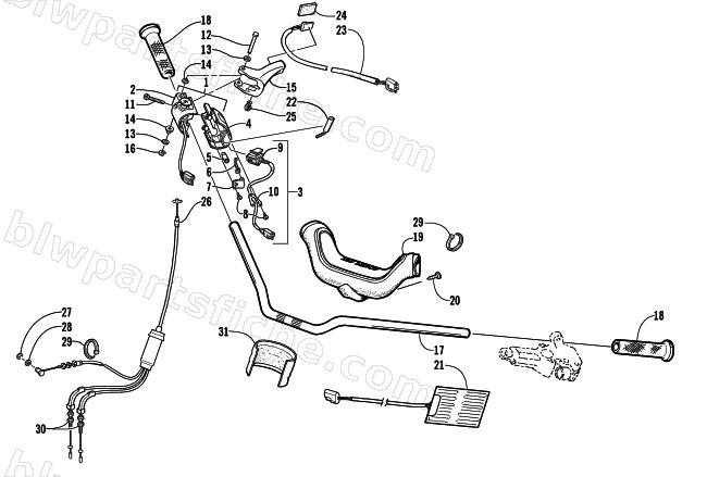 HANDLEBAR AND CONTROLS diagram