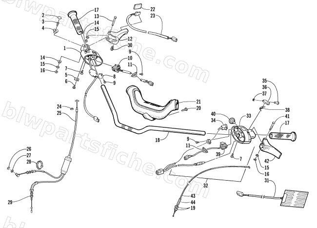HANDLEBAR AND CONTROLS diagram