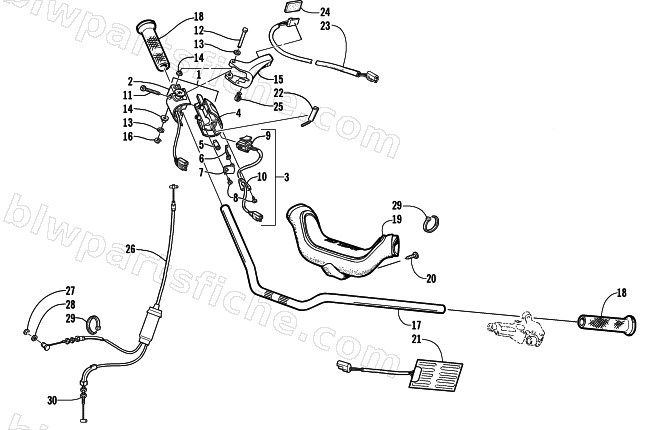 HANDLEBAR AND CONTROLS diagram