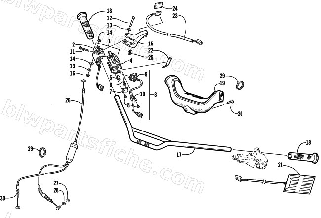 HANDLEBAR AND CONTROLS diagram