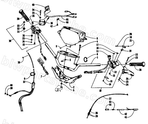 HANDLEBAR AND CONTROLS diagram