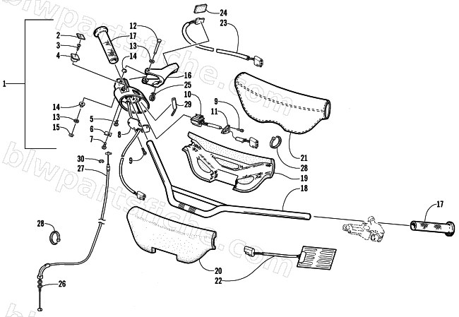 HANDLEBAR AND CONTROLS diagram