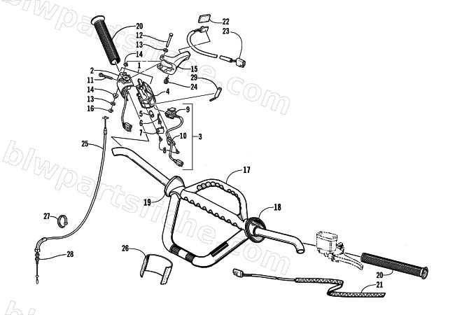 HANDLEBAR AND CONTROLS diagram