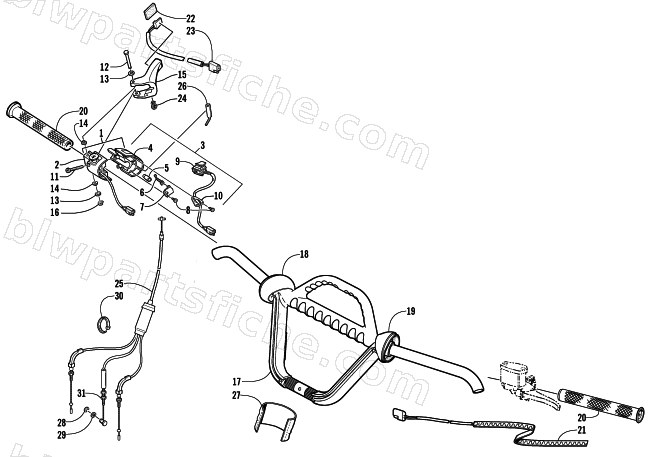 HANDLEBAR AND CONTROLS diagram