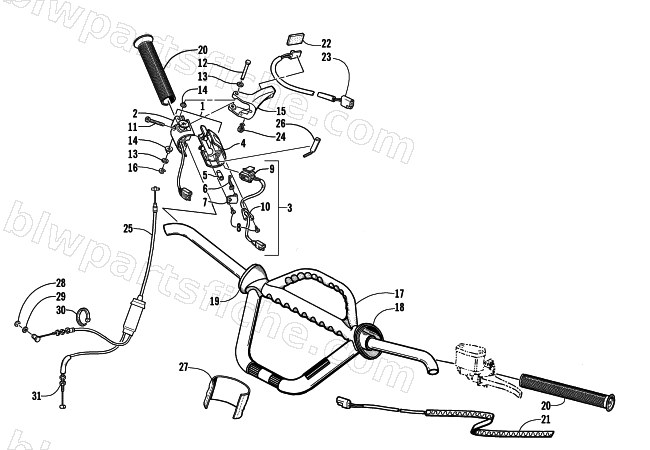 HANDLEBAR AND CONTROLS diagram