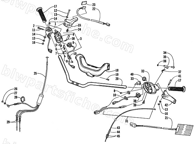 HANDLEBAR AND CONTROLS diagram