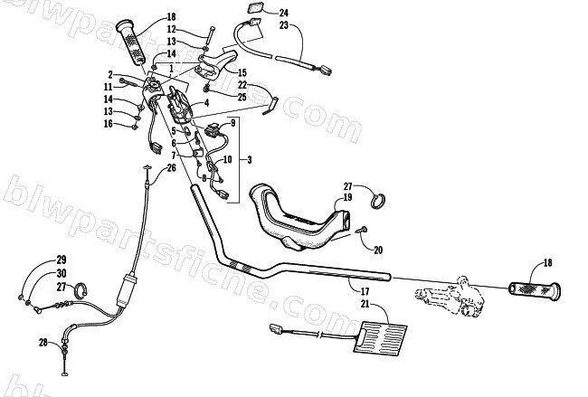 HANDLEBAR AND CONTROLS diagram