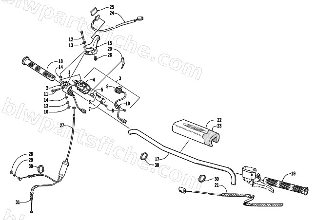HANDLEBAR AND CONTROLS diagram