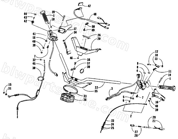 HANDLEBAR AND CONTROLS diagram