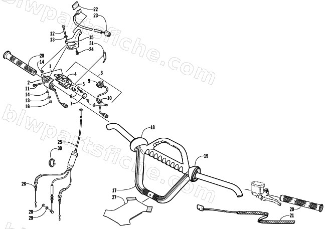 HANDLEBAR AND CONTROLS diagram