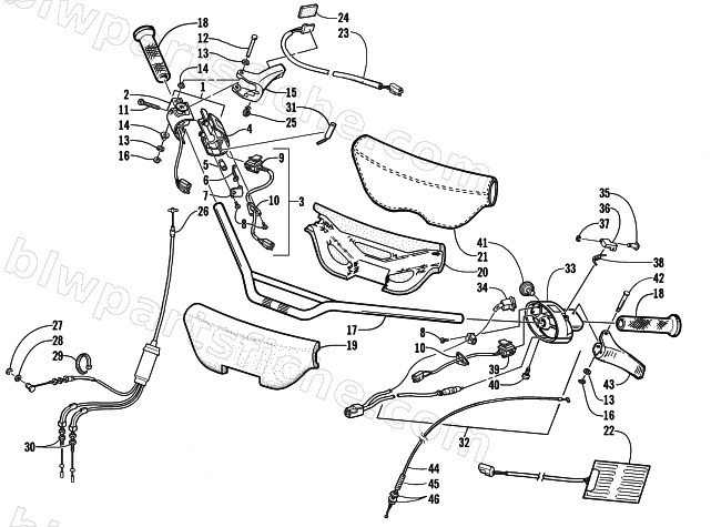 HANDLEBAR AND CONTROLS diagram