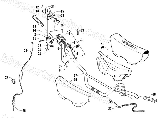 HANDLEBAR AND CONTROLS diagram