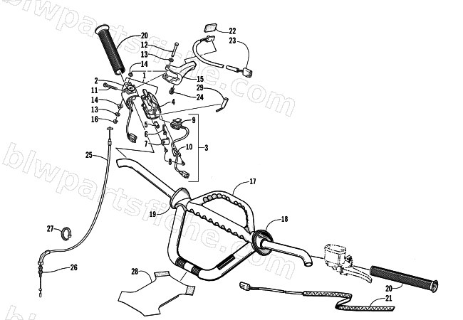 HANDLEBAR AND CONTROLS diagram