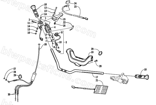 HANDLEBAR AND CONTROLS diagram