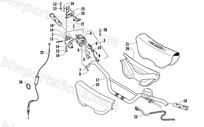 HANDLEBAR AND CONTROLS diagram