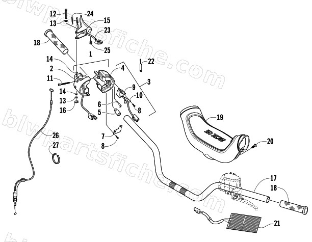 HANDLEBAR AND CONTROLS diagram