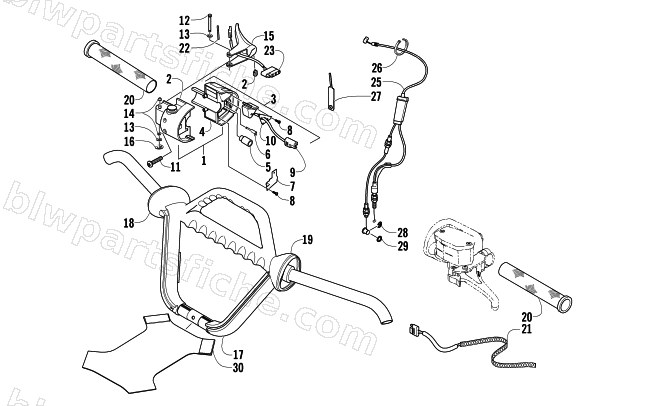HANDLEBAR AND CONTROLS diagram