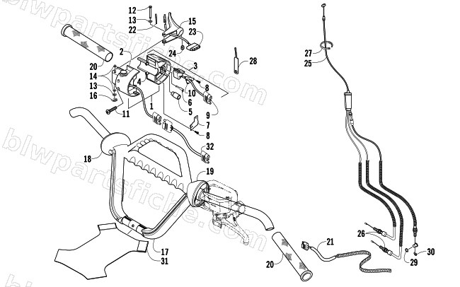 HANDLEBAR AND CONTROLS diagram