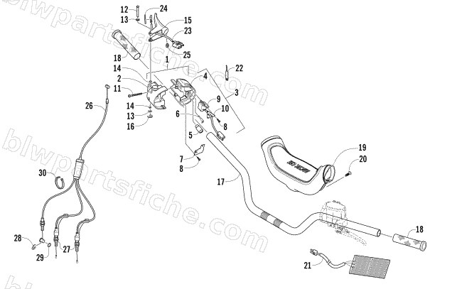 HANDLEBAR AND CONTROLS diagram