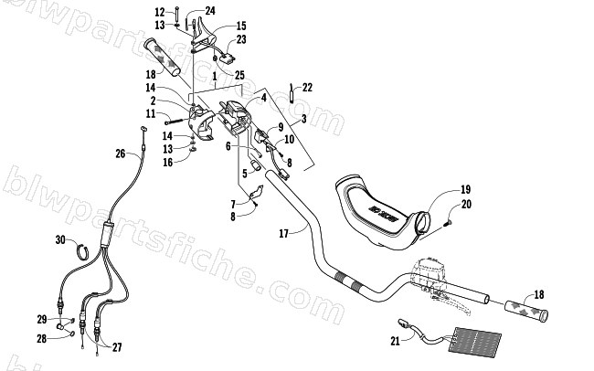 HANDLEBAR AND CONTROLS diagram