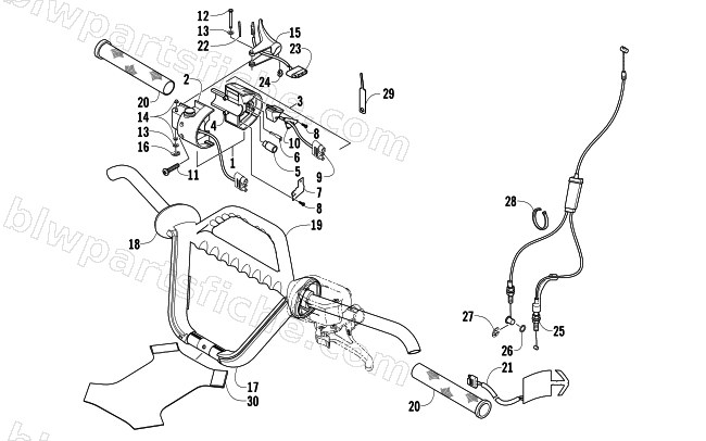 HANDLEBAR AND CONTROLS diagram