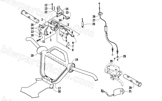 HANDLEBAR AND CONTROLS diagram