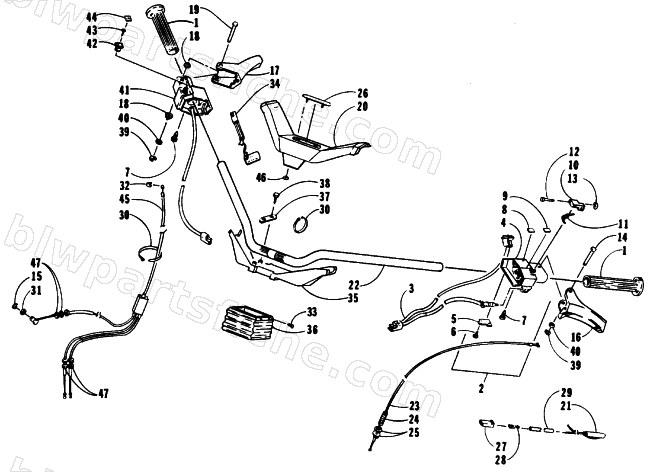 HANDLEBAR AND CONTROLS diagram