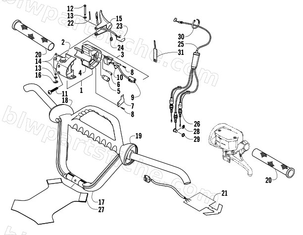 HANDLEBAR AND CONTROLS diagram