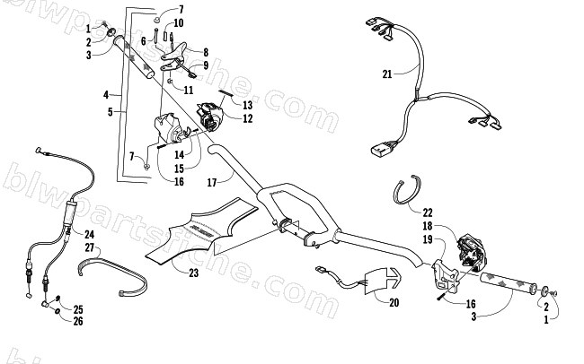 HANDLEBAR AND CONTROLS diagram