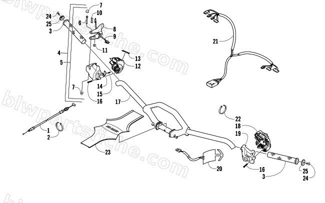 HANDLEBAR AND CONTROLS diagram