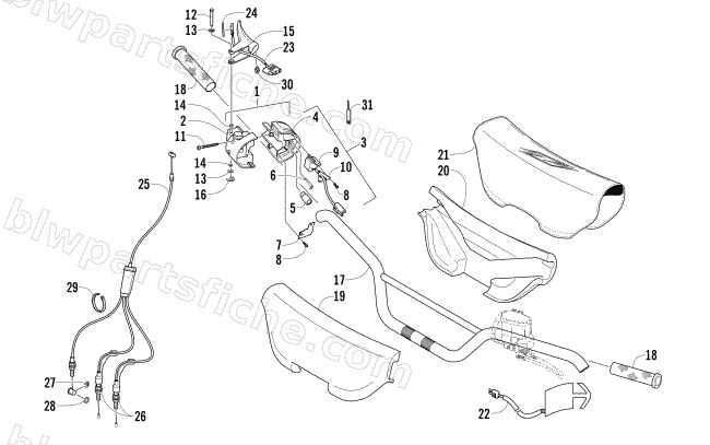 HANDLEBAR AND CONTROLS diagram