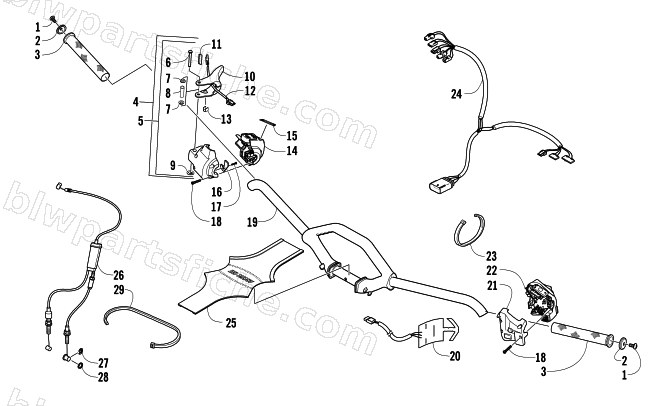 HANDLEBAR AND CONTROLS diagram