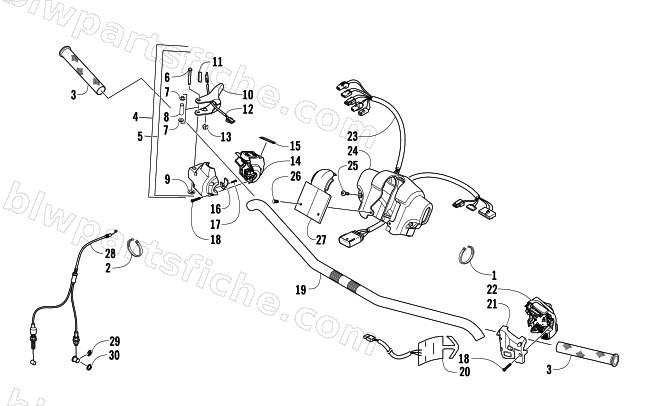 HANDLEBAR AND CONTROLS diagram