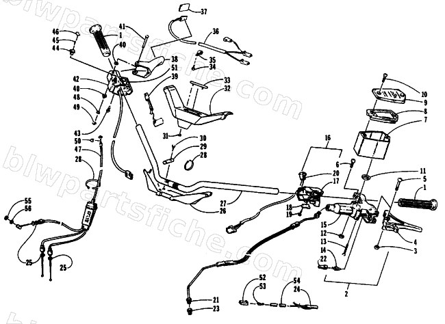 HANDLEBAR AND CONTROLS diagram