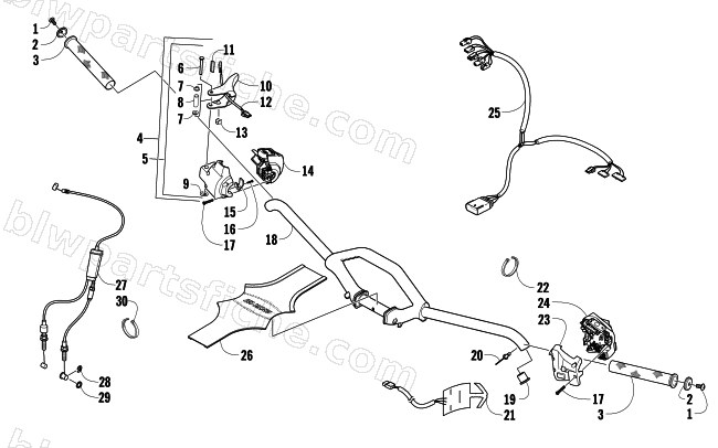 HANDLEBAR AND CONTROLS diagram